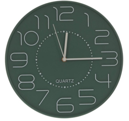 Часы настенные декоративные 30х2,5х30см, зеленый арт.795804