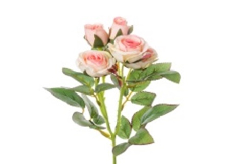 Искусственный цветок Букет Роз светло-розовый арт.0042-14 42см