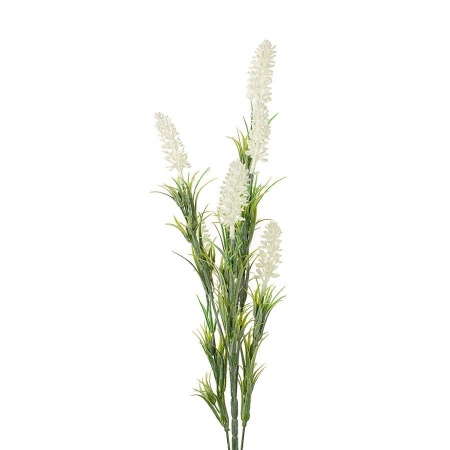 Цветок искусственный Лаванда на вставке зеленый/белый 50см арт.FA-024/1