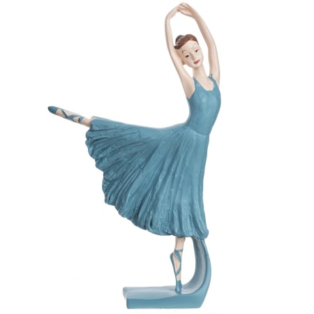 Фигурка декоративная балерина полимер голубой 14x4,5x25см