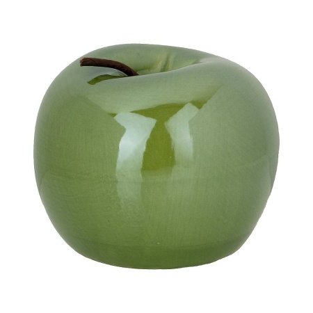 Фигурка декоративная Яблоко фарфор зеленый 14х13,5х11см