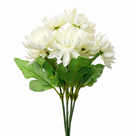 Цветок искусственный Астранция на вставке белый 20см арт.B70090-1