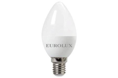 Лампа светодиодная Евролюкс 25Вт LL-E-C37-7W-230-2,7K-E14