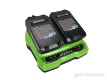 Зарядное устройство для 2-х аккумуляторов Гринворкс Арт. 2931907, 24V по цене 