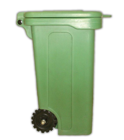 Контейнер для мусора БЗПИ полиэтилен зеленый 240л