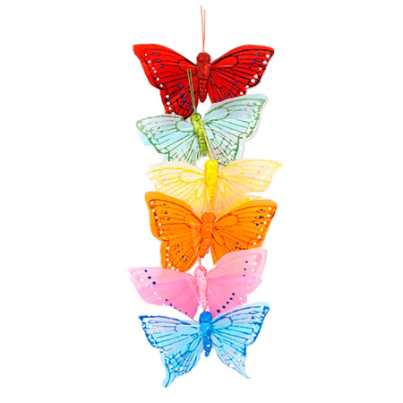Набор из 6-и декоративных изделий  Бабочки , L9 W0.5 H9  219575