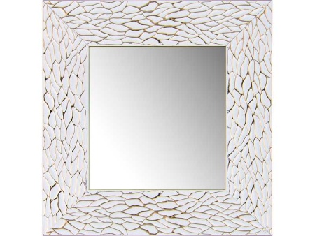 Зеркало в раме белый с золотом 50х50см 35х35см арт.541-782
